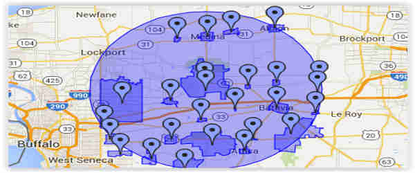 Our Service Area Map